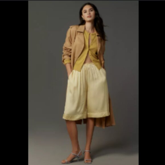 Brand New By Anthropologie Silky Culotte Shorts - Picture 1 of 5